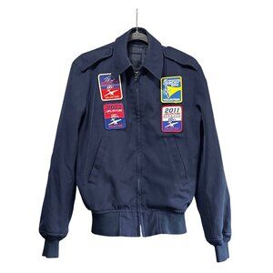 Vintage DSCP Mens Lightweight Volunteer Jacket 36R Navy With Removable Liner